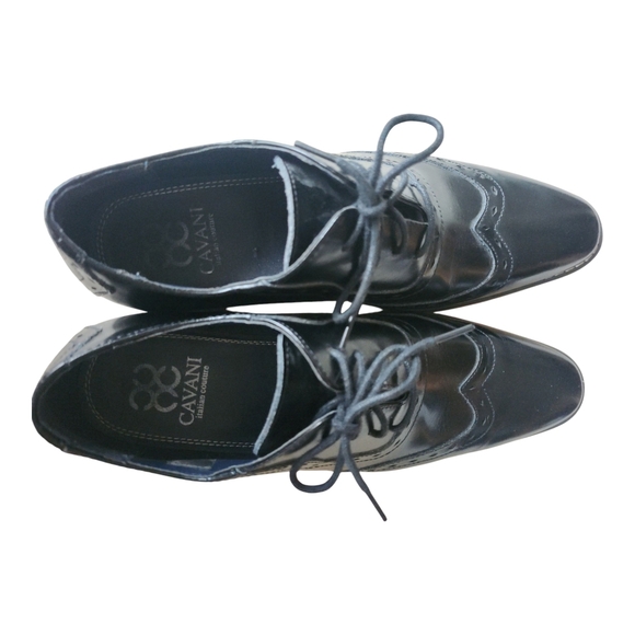 Classic Black Leather Men's Dress Shoes Gatsby Retro Old Money 8 - Picture 5 of 7